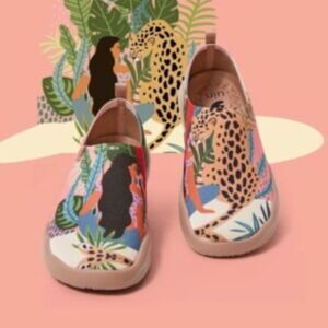 UIN Art Painted Slip On Loafers Constellation Toledo Ⅰ 8.5